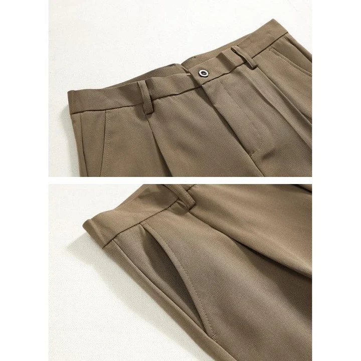 Premium Front Fold Wide-Leg Trousers - Image 5