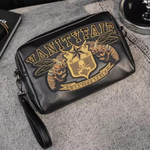 Garb "Edge" Series | Skull Embroidery Soft-PU Messenger Bag