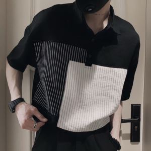 Garb Signature | High-Grade Striped Ice Silk Cooling Polo