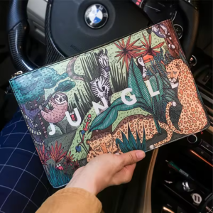 Garb "Tide" Series | Exotic Animal Print High-Capacity Envelope Clutch