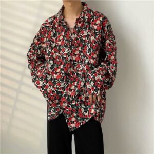 GARB American Style Men's Shirt – Korean Version Trendy Ins Fashion Long Sleeve