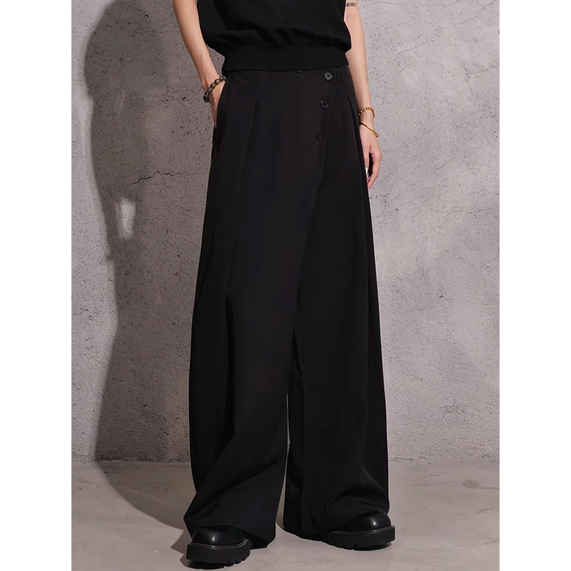 GARB Men’s Wide-Leg Draped Dress Pants – Loose-Fit Slimming Casual Trousers for Summer - Image 2